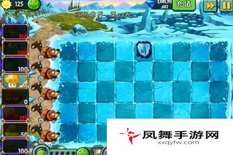 冰河世界第13天攻略，植物大战僵尸2冰河世界第13天低配过关技巧