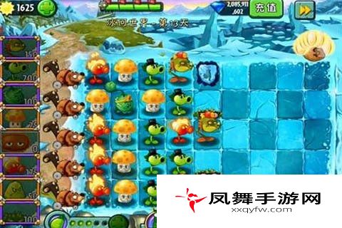 冰河世界第13天攻略，植物大战僵尸2冰河世界第13天低配过关技巧