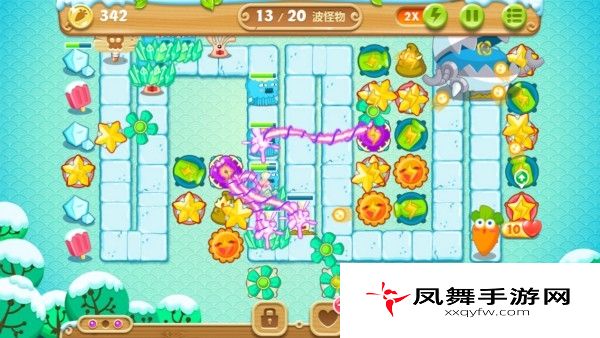 保卫萝卜2攻略：第15关攻略 极地冒险1宝石金萝卜教程