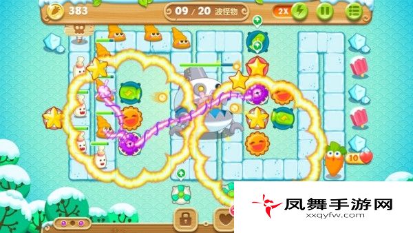 保卫萝卜2攻略：第15关攻略 极地冒险1宝石金萝卜教程