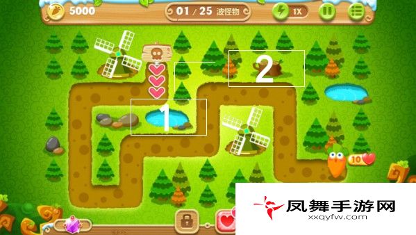 保卫萝卜2攻略：第20关攻略 极地冒险1宝石金萝卜教程