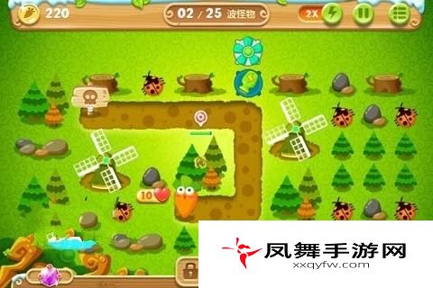 保卫萝卜2攻略：第17关攻略 极地冒险1宝石金萝卜教程
