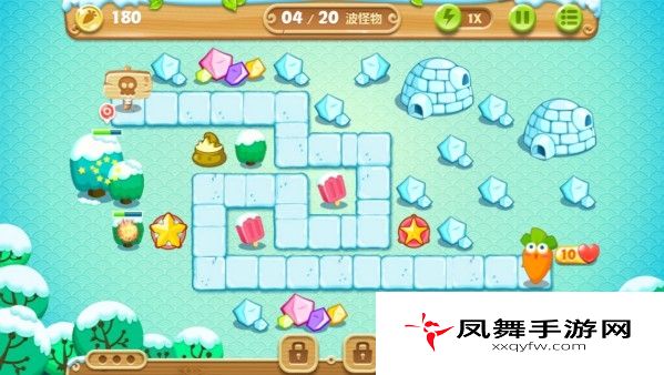 《保卫萝卜2：极地冒险》第三关攻略 极地冒险1宝石金萝卜教程