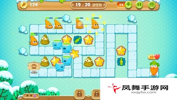 《保卫萝卜2：极地冒险》第四关图文攻略 极地冒险1宝石金萝卜教程