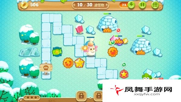 《保卫萝卜2：极地冒险》第五关图文攻略 极地冒险1宝石金萝卜教程